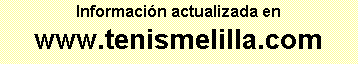Cuadro de texto: Informaci�n actualizada en
www.tenismelilla.com
