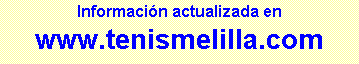Cuadro de texto: Informaci�n actualizada en
www.tenismelilla.com
