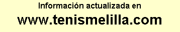Cuadro de texto: Informaci�n actualizada en
www.tenismelilla.com
